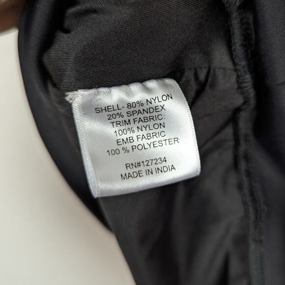 Anita Naithani Black Tankini Bathing Suit Top Size L - Picture 8 of 9